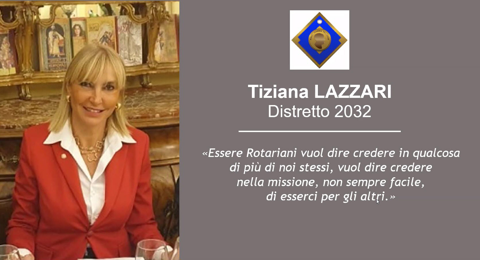 Il PDG Tiziana Lazzari è un nuovo Grande Donatore Italiano