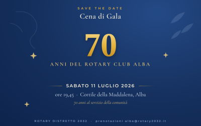 Cena di Gala per il Settantesimo di fondazione del Club di Alba (CN)