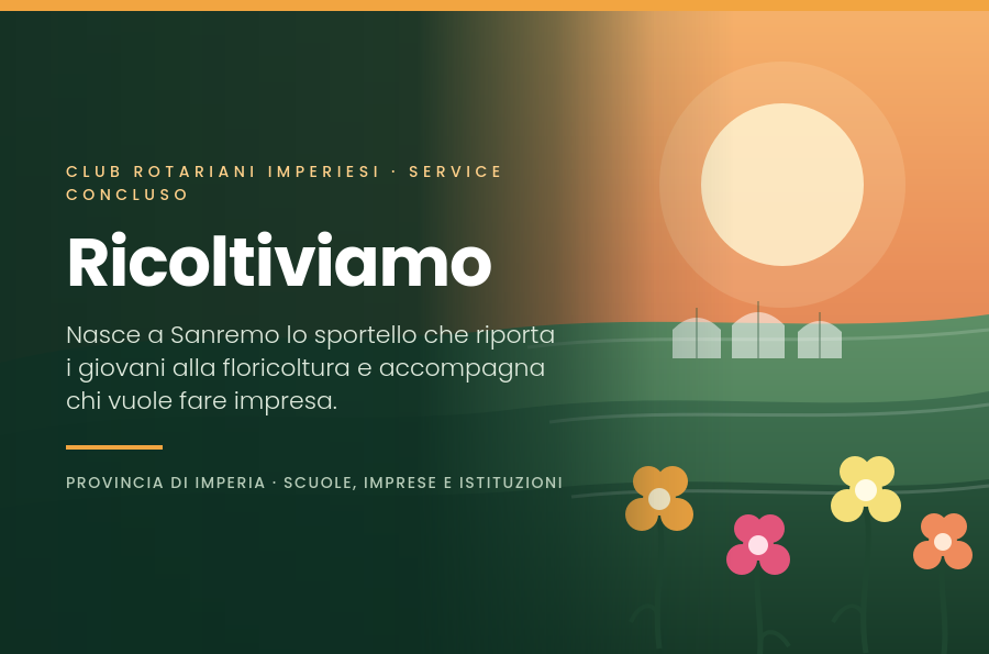 “Ricoltiviamo”: a Sanremo apre lo sportello che riporta i giovani alla floricoltura