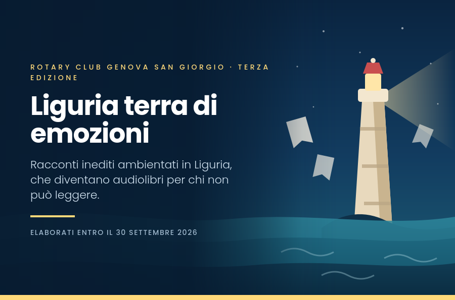 “Liguria terra di emozioni”, al via la terza edizione del premio letterario