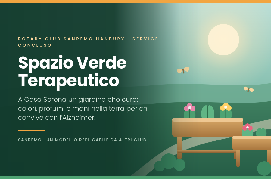 “Verde Terapeutico”, a Casa Serena il giardino che si prende cura della memoria