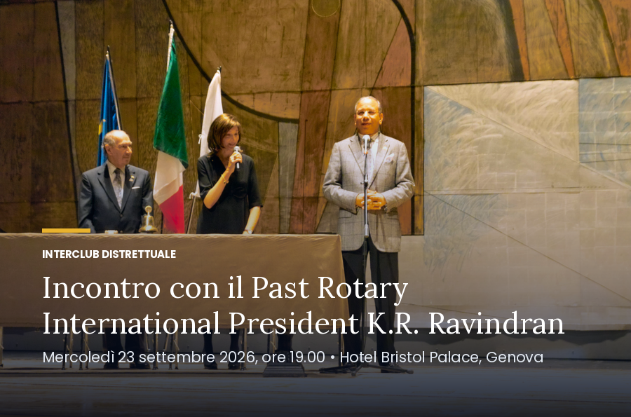 Incontro con il Past President del Rotary International K.R. Ravindran
