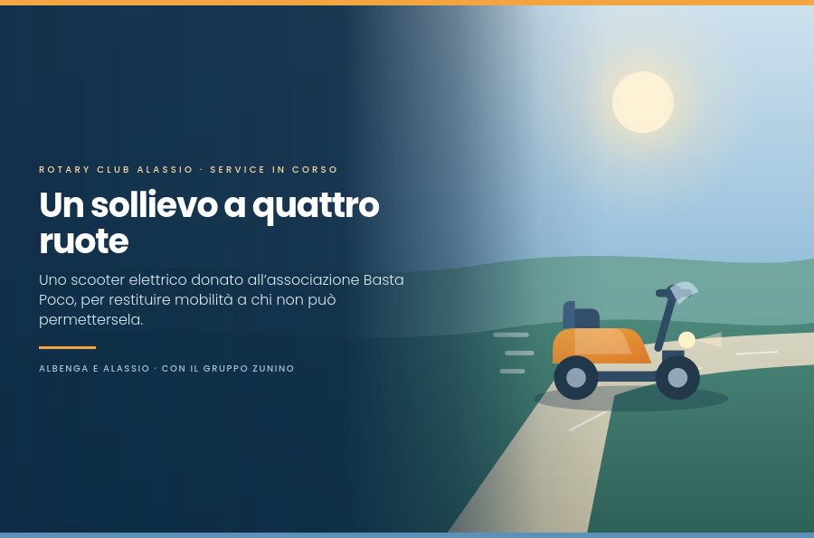 “Un sollievo a quattro ruote”, uno scooter elettrico per restituire mobilità