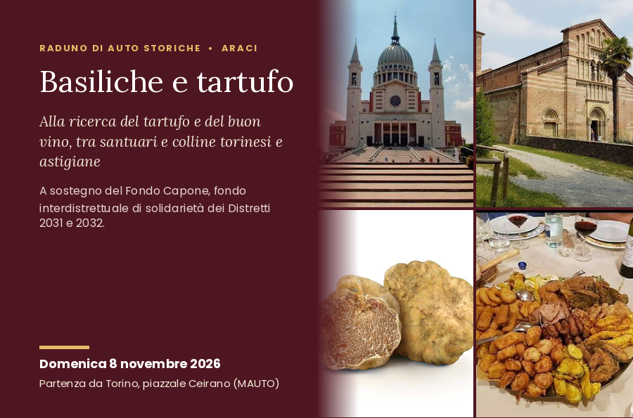 Basiliche e tartufo: raduno di auto storiche a sostegno del Fondo Capone