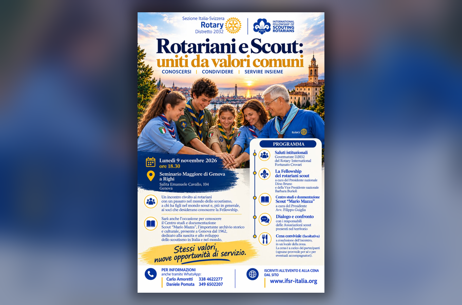 Rotariani e Scout: uniti da valori comuni